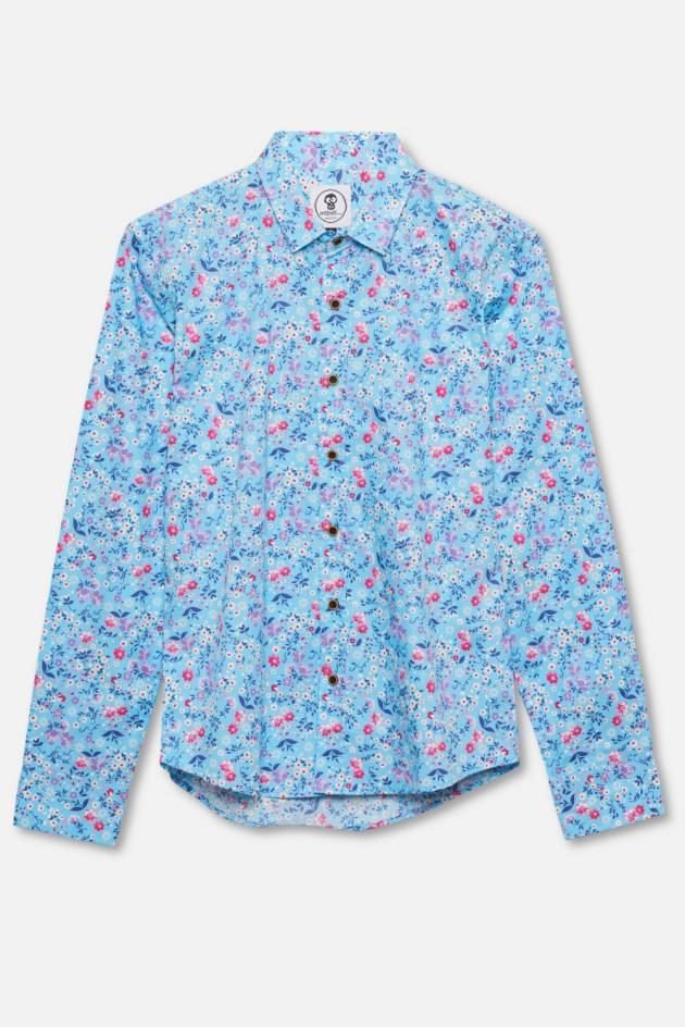 ADULT'S PRINTED SHIRT PINK LITTLE FLOWERS